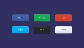 彩色圆角立体按钮psd素材