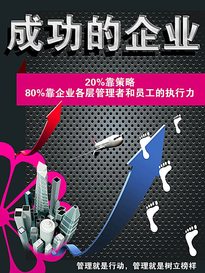 成功企业文化展板psd模版下载