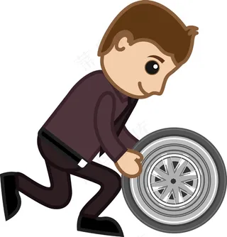 卡通矢量变化的车轮