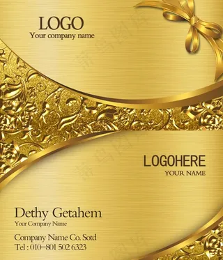 金色名片图片