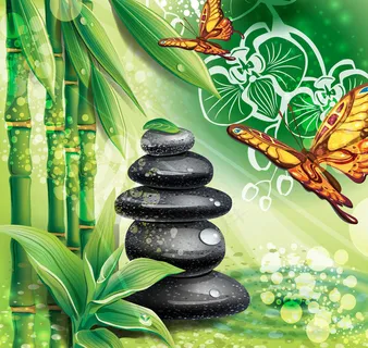 清新自然SPA海报背景矢量素材