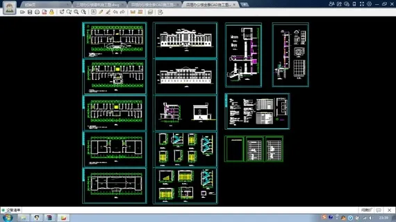 XX4层办公楼建筑全套CAD施工图...