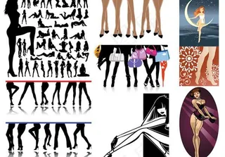 女性腿部专题矢量素材图片