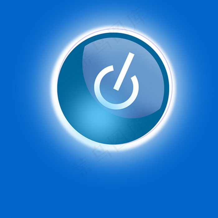 蓝色发光按钮图片