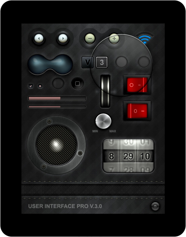 黑色平板电脑界面