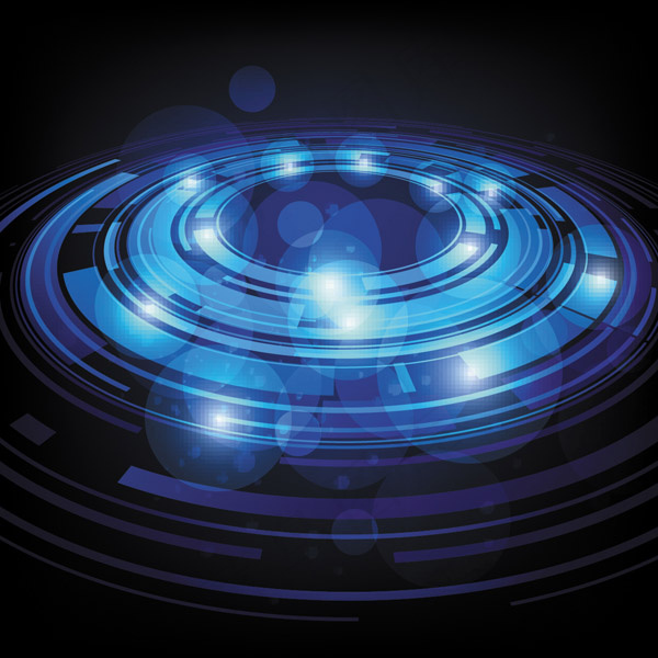 科技感蓝色光线矢量素材