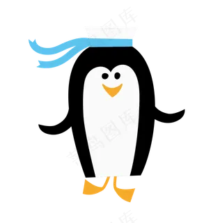 卡通动物海上企鹅设计PNG免扣背景...