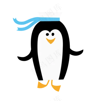 卡通动物海上企鹅设计PNG免扣背景...
