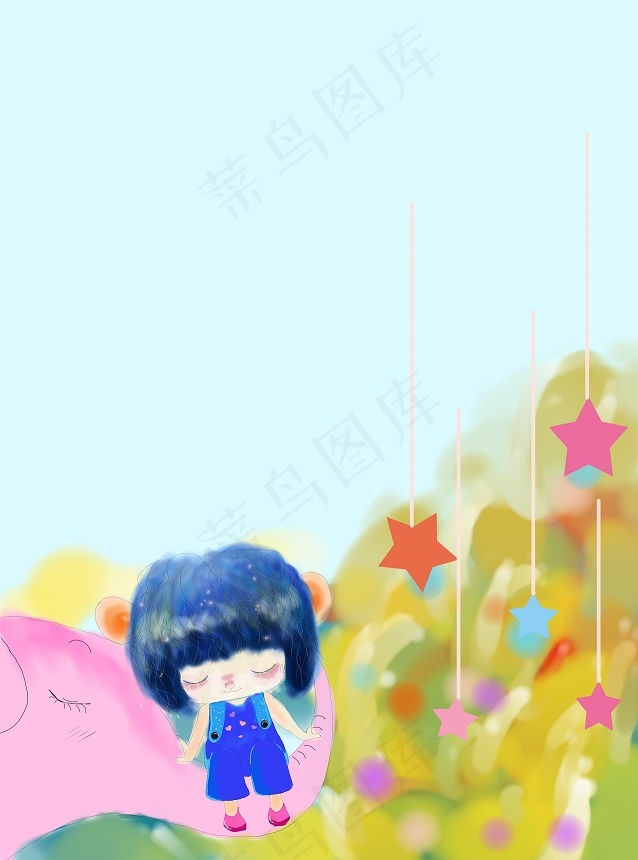 卡通插画(2551X3437(DPI:300))psd模版下载