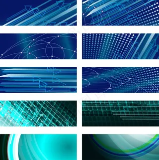 炫蓝科技背景矢量素材