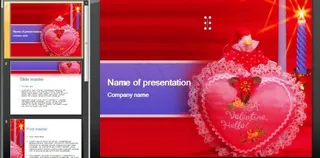 红色喜庆情人节PPT模板