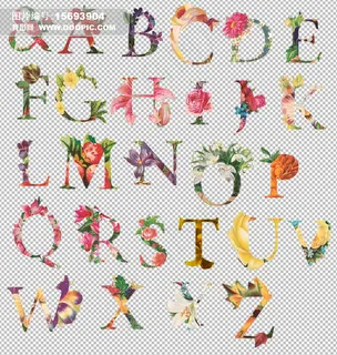 花纹26字母效果素材