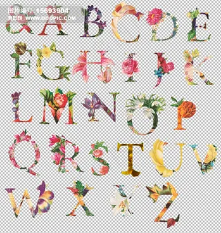 花纹26字母效果素材