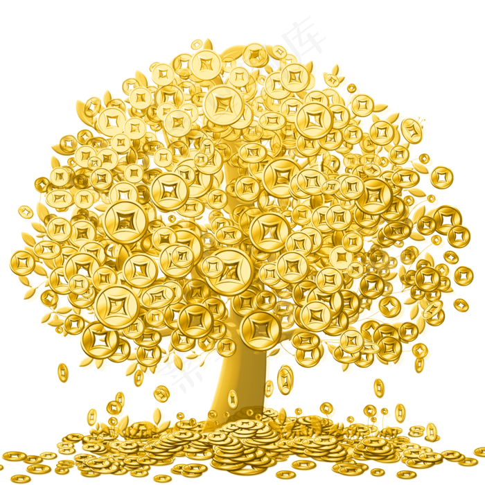 电脑手绘金钱树