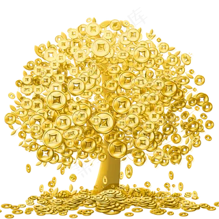电脑手绘金钱树