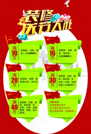 装修公司促销活动宣传单页PSD素材...