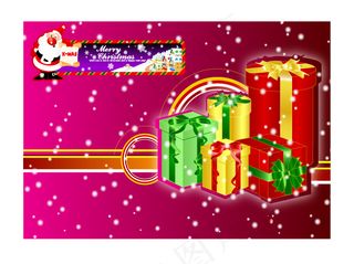 2009精美圣诞节礼物矢量图