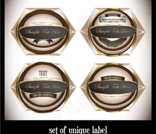 欧式label矢量素材图片