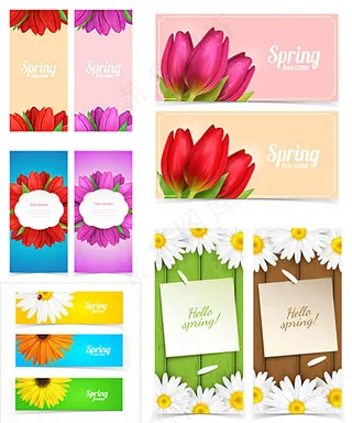 花朵等元素Banner