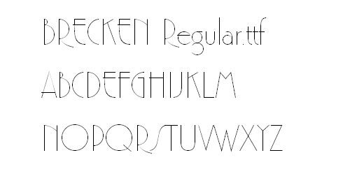 BRECKEN 英文字体下载