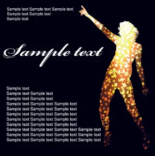 聚会传单的黑色背景03