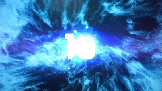 震撼蓝色冲击波汇聚金色文字10秒倒...