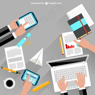 卡通式的商务会议