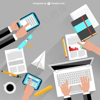 卡通式的商务会议