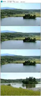 实拍湖上小舟视频素材下载