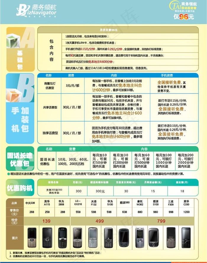 电信 dm单页图片ai矢量模版下载