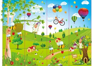 幼儿园门装饰画图片