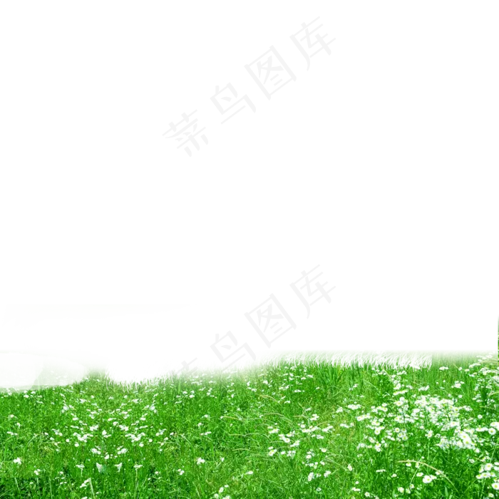 青青花朵草地元素(7087X10630(DPI:300))psd模版下载