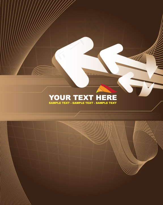 立体箭头背景矢量素材