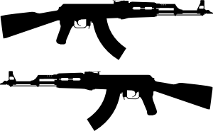 AK步枪剪影艺术剪辑