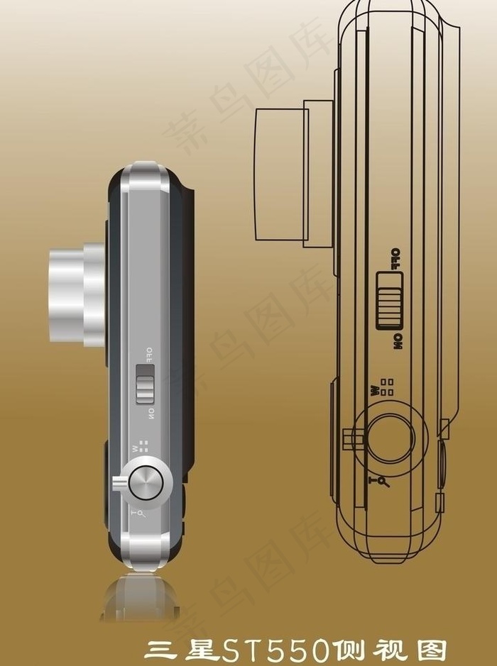 三星st550侧视图图片