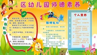 幼儿园宣传栏师德素养图片