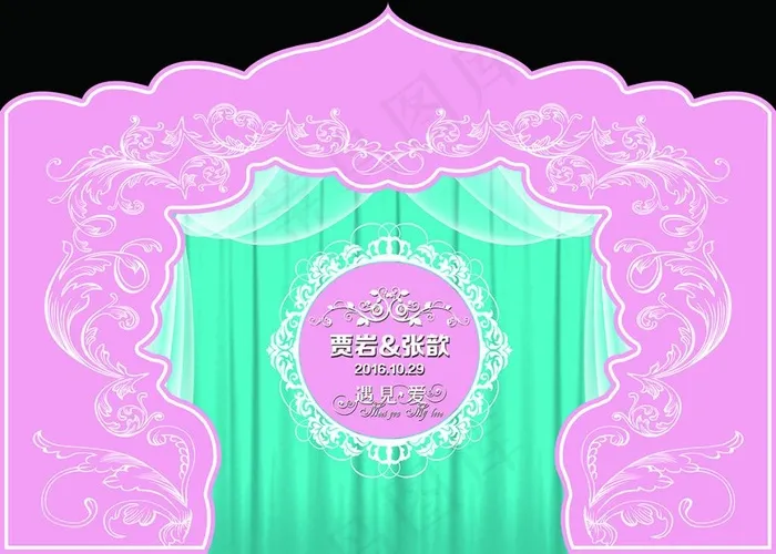 婚礼背景(11906X8504(DPI:72))psd模版下载