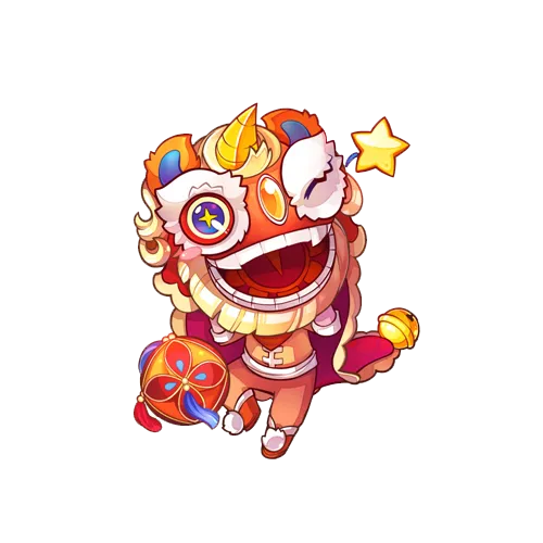 卡通新年春节舞狮子舞龙png图片psd模版下载