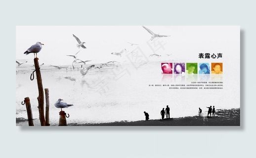 沙滩海鸥 表露心声图片