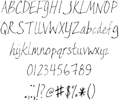 AEZ凯特的手写字体