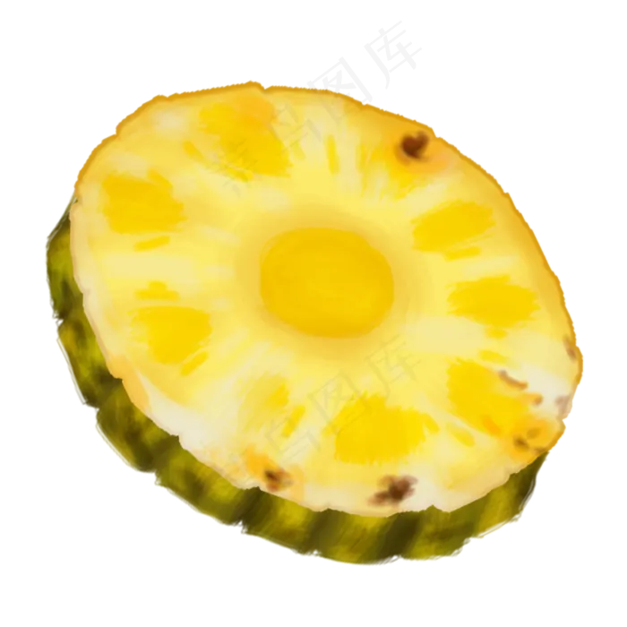 黄色简约风菠萝凤梨免抠元素 