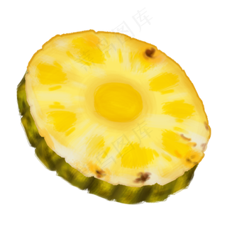 黄色简约风菠萝凤梨免抠元素 