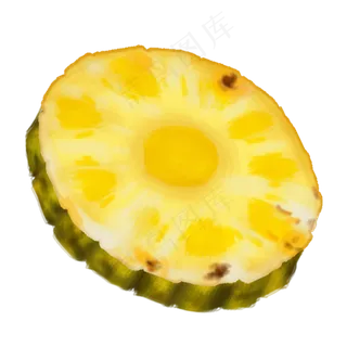 黄色简约风菠萝凤梨免抠元素 