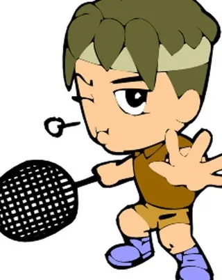 羽毛球 卡通运动人物图片