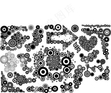 时尚梯度圈背景矢量素材