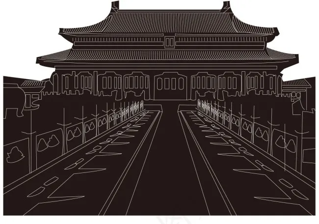 故宫ai矢量模版下载