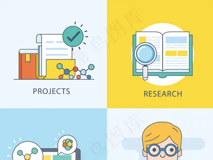 简约化学实验化学用品图标eps矢量... 简约化学实验化学用品图标eps矢量...