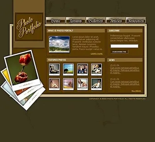 摄影网站模板图片