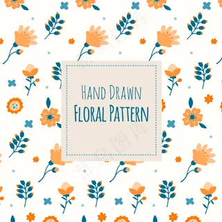 橙色和蓝色的漂亮图案