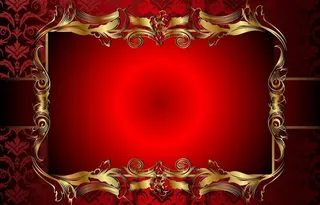 欧式花纹金色花边框图片